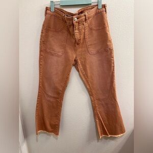Anthropologie Rust Brown Wide-Leg Jeans